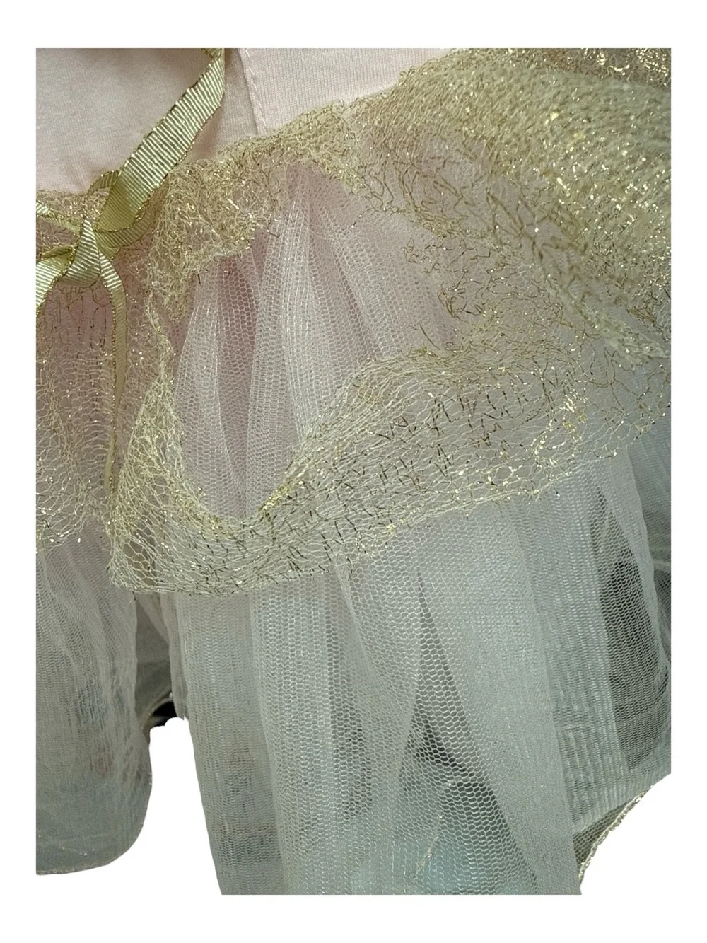 BAOHULU Girls Ballet Tutu Leotard Dress Pink Gold Size M